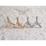 Luna Water Drop Stud Earrings – Shiny Cubic Zirconia & Elegant Style | Huna Jewelry
