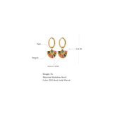 Gigi Enamel Fan Drop Earrings – Colorful Y2K Statement Hoops | Huna Jewelry