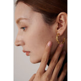 Brooklyn Flower Hoop Earrings – Waterproof, Trendy & Elegant Design | Huna Jewelry