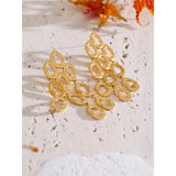 Beau Round Drop Earrings – Hollow Dangle Statement, Waterproof | Huna Jewelry