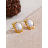 Lucille Vintage Pearl Earrings – Classic & Elegant Jewelry | Huna Jewelry