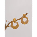 Kennedy Geometric Enamel Drop Earrings – Sleek & Stylish Statement Jewelry | Huna Jewelry