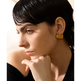 Kehlani Bold Heart Stud Earrings – 25mm Statement Love Design | Huna Jewelry