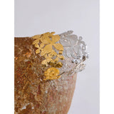 Wesley Floral Cuff Bracelet – Wide Statement Bangle for Women | Huna Jewelry