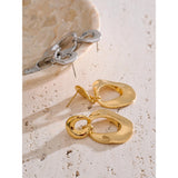 Libby Hollow Round Drop Earrings – Lightweight, Chic & Waterproof | Huna Jewelry