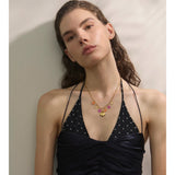 Maria Flower Charm Necklace – Colorful Pendant Design, Waterproof Jewelry | Huna Jewelry