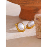 Lucille Vintage Pearl Earrings – Classic & Elegant Jewelry | Huna Jewelry