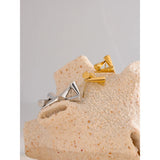 Bizzy Triangle Stud Earrings – Cone Design, Rust Proof & Stylish | Huna Jewelry