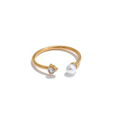 Gwendolyn Pearl Ring – Simple, Dainty & Elegant Jewelry | Huna Jewelry