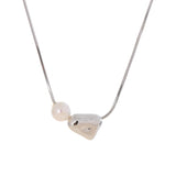 Paisley Pearl Pendant Necklace – Sleek & Modern Statement Jewelry | Huna Jewelry