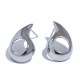 Nyla Waterdrop Stud Earrings – Hypoallergenic & Modern Elegant Jewelry | Huna Jewelry