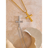 Eleanor Cross Pendant Necklace – Classic Dainty Layering Jewelry | Huna Jewelry