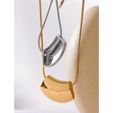 Helga Geometric Pendant – Waterproof Statement Necklace for Women | Huna Jewelry