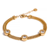 Mercy Cuban Chain Bracelet – Trendy & Chic with Cubic Zirconia | Huna Jewelry