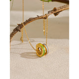 Grace Colored Circle Pendant Necklace – Stylish Removable Jewelry | Huna Jewelry