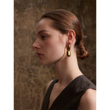 Autumn Rectangle Drop Earrings – Modern & Elegant, Water-Resistant | Huna Jewelry