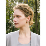 Maggie Two-Toned Layered Earrings – Hypoallergenic & Stylish Jewelry | Huna Jewelry