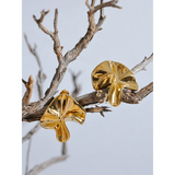Harriett Bloom Irregular Flower Stud Earrings – Artistic & Elegant Floral Jewelry | Huna Jewelry