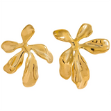 Blair Flower Stud Earrings – Elegant, Chic & Waterproof Design | Huna Jewelry