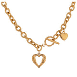 Beatrice Heart Pendant – Bold & Elegant Link Chain Necklace | Huna Jewelry
