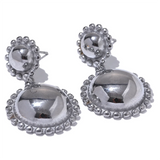 Delilah Round Drop Earrings – Chic Waterproof Statement Jewelry | Huna Jewelry