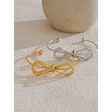 Winnie Bow Knot Cuff Bracelet – Dainty & Tarnish-Resistant Jewelry | Huna Jewelry
