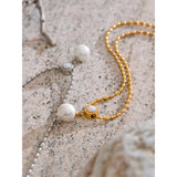 Mila Pearl Pendant Necklace – Beaded Versatile Chic Jewelry | Huna Jewelry