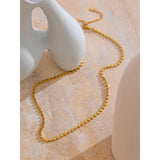 Ora Square Chain Necklace – Minimalist Polished Jewelry for Women | Huna Jewelry