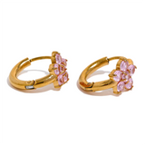 Juniper Flower Hoop Earrings – Delicate & Elegant Jewelry Gift | Huna Jewelry