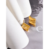 Fenna Gold Stud Earrings – Sophisticated & Waterproof for Every Occasion | Huna Jewelry