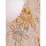 Irene Hollow Flower Drop Earrings – Lightweight Statement Jewelry | Huna Jewelry