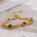 Mercy Cuban Chain Bracelet – Trendy & Chic with Cubic Zirconia | Huna Jewelry
