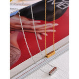Lula Engraved Bar Pendant Necklace – Luck, Wisdom, Belief & Courage | Huna Jewelry