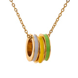 Grace Colored Circle Pendant Necklace – Stylish Removable Jewelry | Huna Jewelry