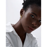 Courtney Bow Heart Drop Earrings – Romantic, Hollow & Waterproof | Huna Jewelry
