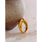 Elena Smooth Band Ring – Modern & Rust-Resistant Fashion Jewelry | Huna Jewelry