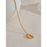 Xanthe Moon Star Necklace – Dainty & Celestial Opal Piece | Huna Jewelry