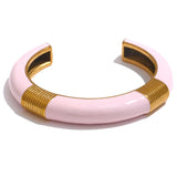 Madelyn Blue & Pink Cuff Bangle Bracelet – Stylish & Trendy | Huna Jewelry
