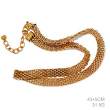 Marlowe Wide Collar Chain Necklace & Bracelet – Bold & Stylish Statement Jewelry | Huna Jewelry