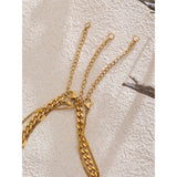 Leilani Layered Necklace – Triple Chain with Round Pendant Waterproof | Huna Jewelry