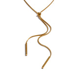 Eileen Adjustable Y Necklace – Minimalist & Elegant Jewelry | Huna Jewelry