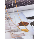 Lula Engraved Bar Pendant Necklace – Luck, Wisdom, Belief & Courage | Huna Jewelry