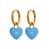 Juliana Colorful Drop Hoop Earrings – Trendy & Waterproof Jewelry | Huna Jewelry