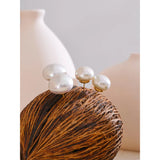 Melanie Pearl Round Stud Earrings – Classic & Timeless Everyday Jewelry | Huna Jewelry