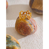 Lennon Round Hollow Ring – Modern & Stylish Statement Jewelry | Huna Jewelry