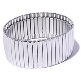 Yara Wide Metal Bangle – Elastic Rust-Resistant Bracelet | Huna Jewelry