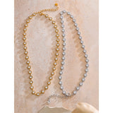 Mia Round Chain Necklace – Sparkling Cubic Zirconia Jewelry Gift | Huna Jewelry