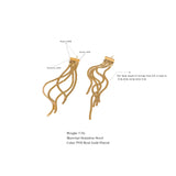 Heidi Chain Drop Earrings – Elegant Golden Tassel Statement | Huna Jewelry