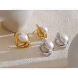 Rhiannon Pearl Stud Earrings – Waterproof & Hypoallergenic Jewelry | Huna Jewelry