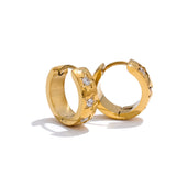 Stella Zirconia Star Hoop Earrings - Elegant & Allergy-Free | Huna Jewelry